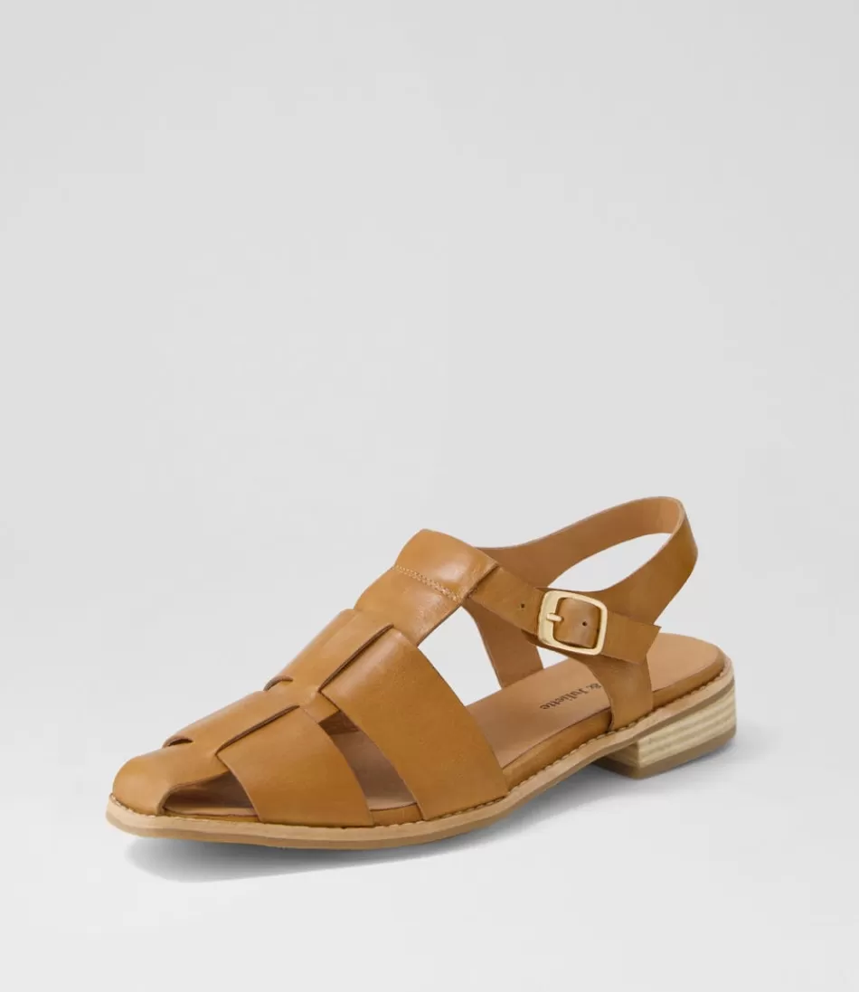 Women DJANGO & JULIETTE Flats<Agotary Tan Leather Flat Shoes