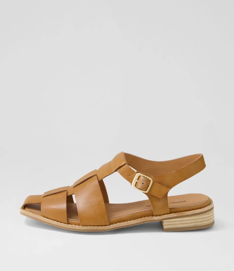 Women DJANGO & JULIETTE Flats<Agotary Tan Leather Flat Shoes