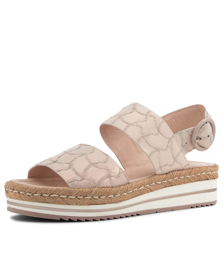 Women DJANGO & JULIETTE Wedges<Atha Nude Frill Leather Sandals