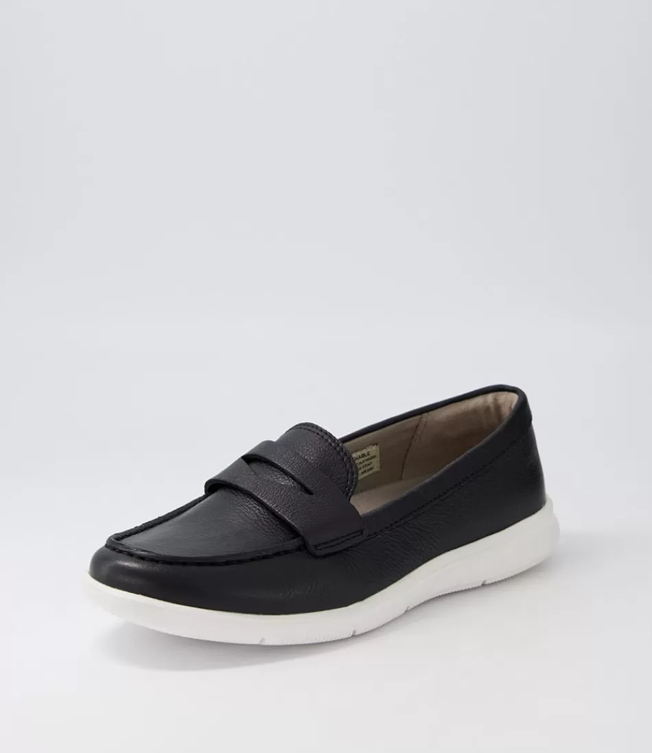 Women ROCKPORT Loafers<Ayva Washable Penny Black Leather Loafers