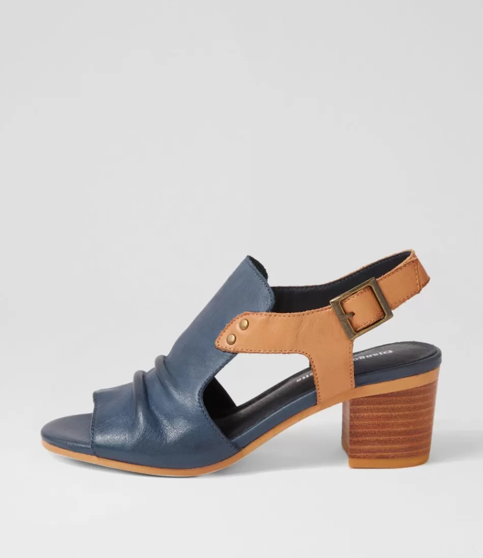 Women DJANGO & JULIETTE Heels<Ballarat Navy Dark Tan Leather Sandals