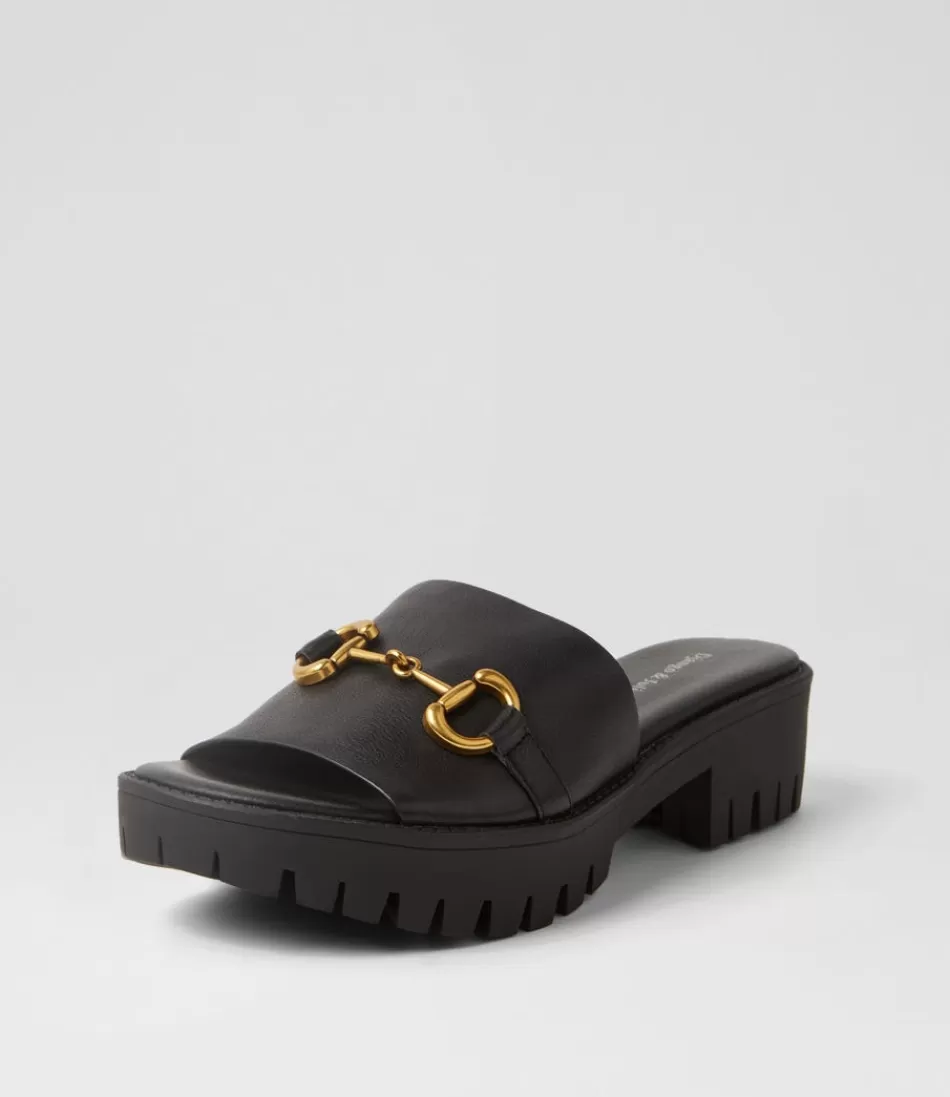 Women DJANGO & JULIETTE Sandals<Belo Black Leather Sandals