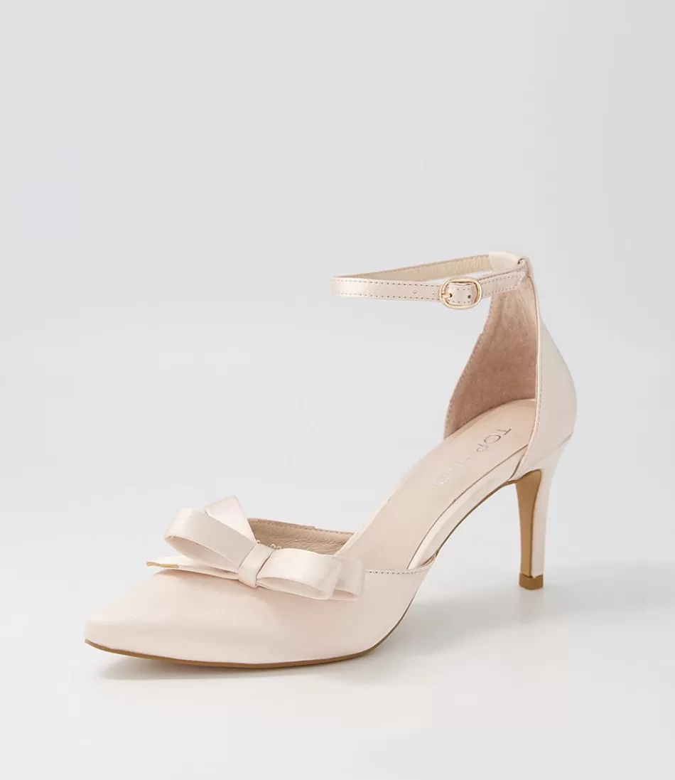 Women TOP END Heels<Benzals Nude Satin Heels