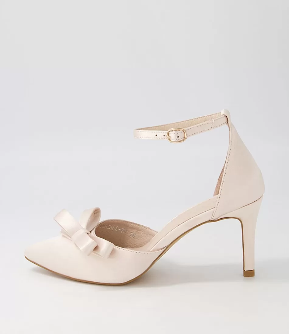 Women TOP END Heels<Benzals Nude Satin Heels