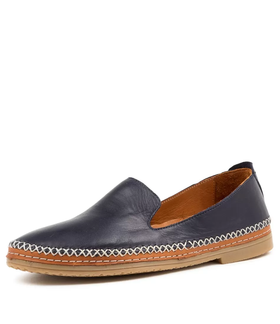 Women DIANA FERRARI Loafers<Bhype Navy Leather