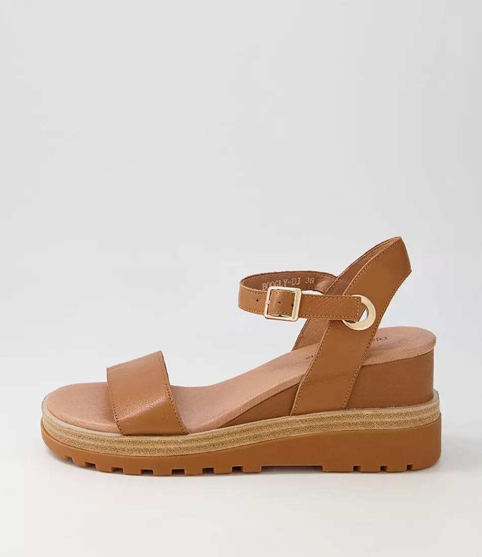 Women DJANGO & JULIETTE Heels<Boogly Dark Tan Leather Sandals