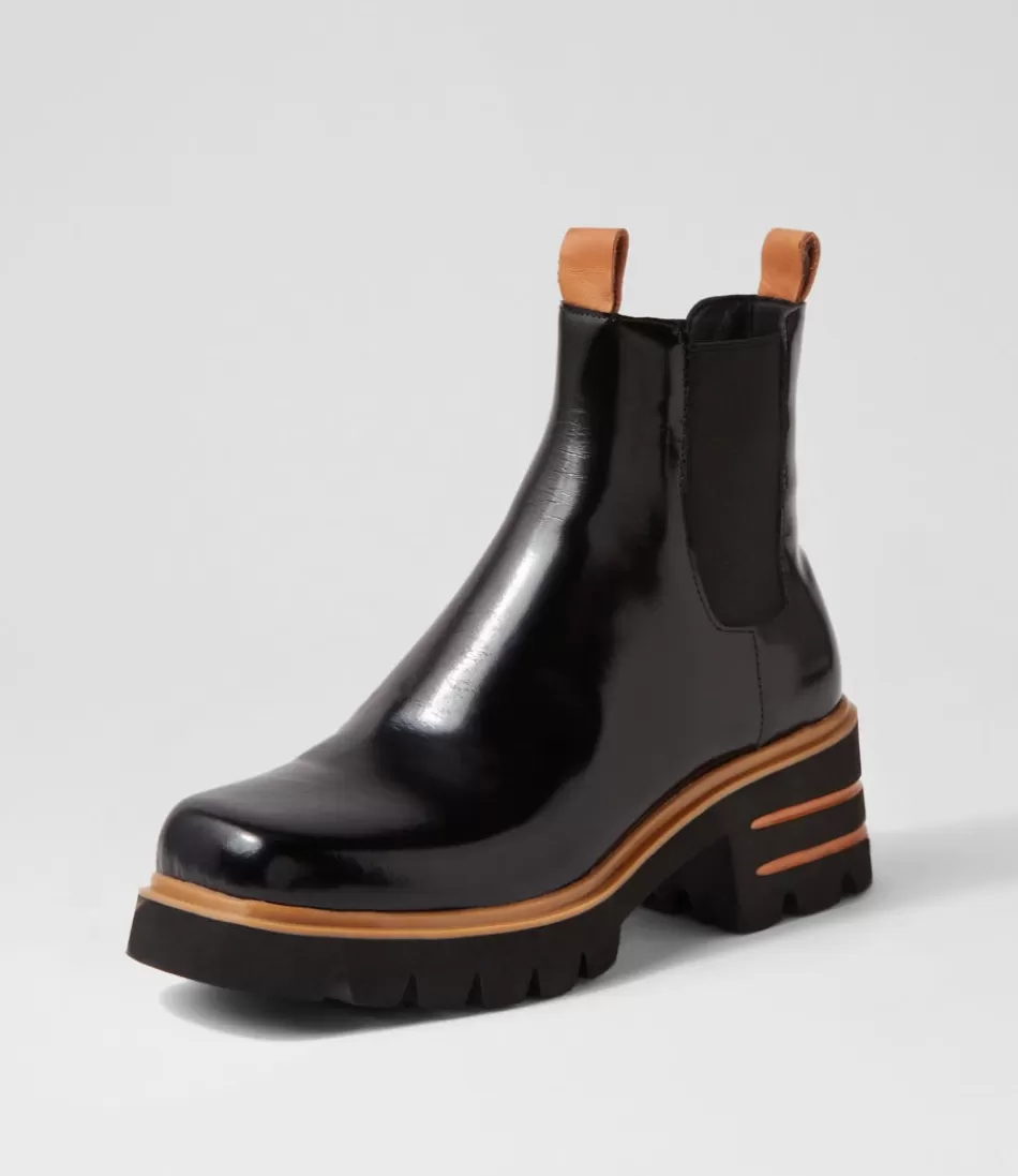 Women DJANGO & JULIETTE Boots<Breda Black Box Tan Leather Chelsea Boots