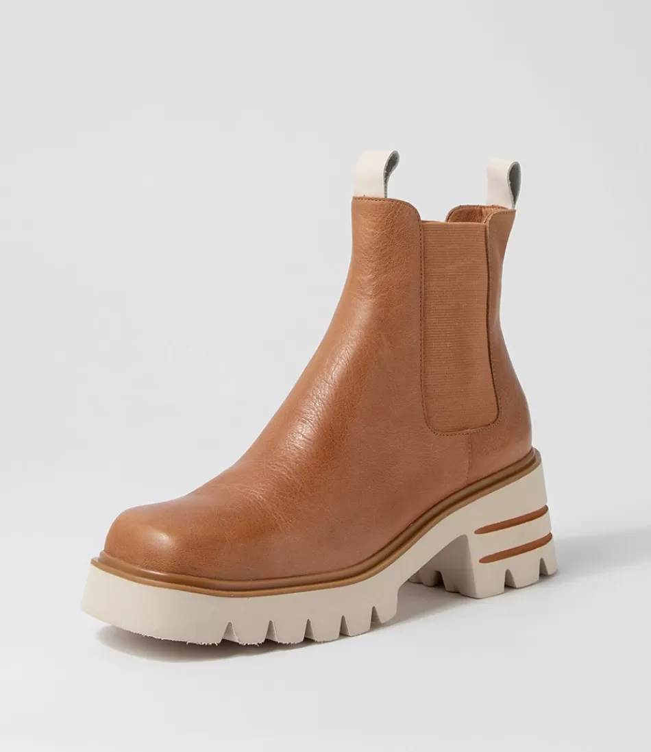 Women DJANGO & JULIETTE Boots<Breda Tan Vanilla Box Leather Chelsea Boots