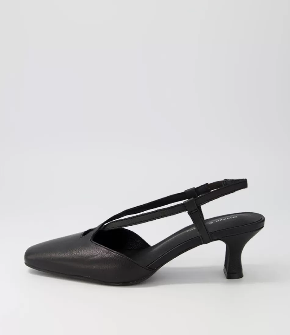 Women DJANGO & JULIETTE Heels<Cadman Black Leather Heels