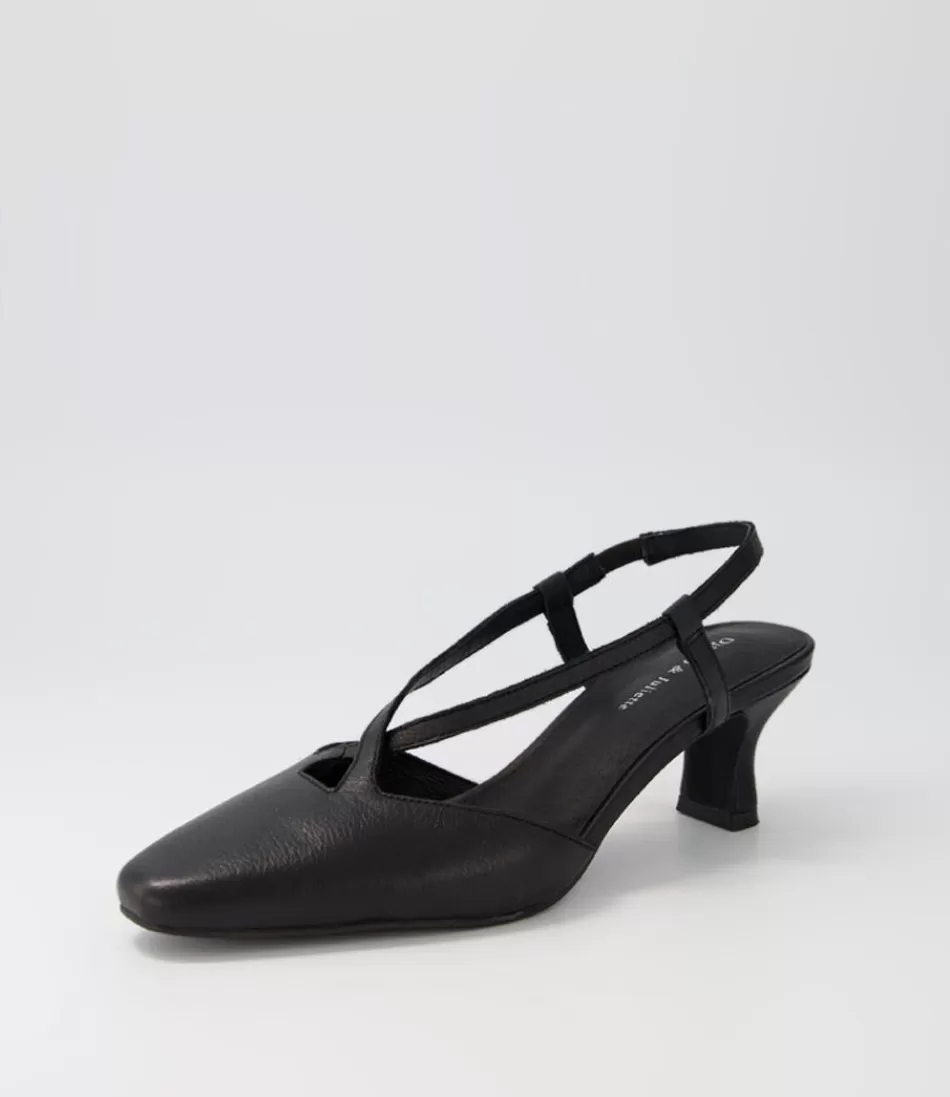 Women DJANGO & JULIETTE Heels<Cadman Black Leather Heels