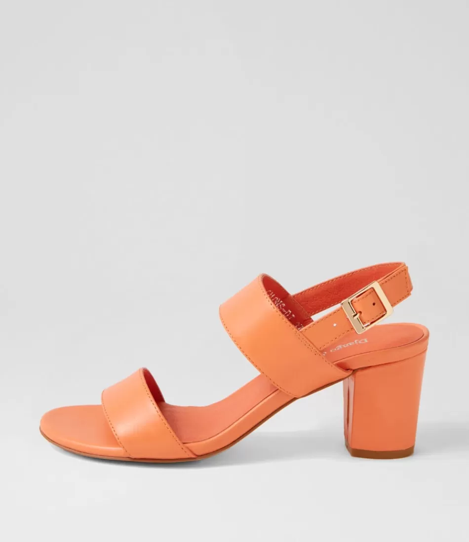 Women DJANGO & JULIETTE Heels<Calons Cantaloupe Leather Sandals