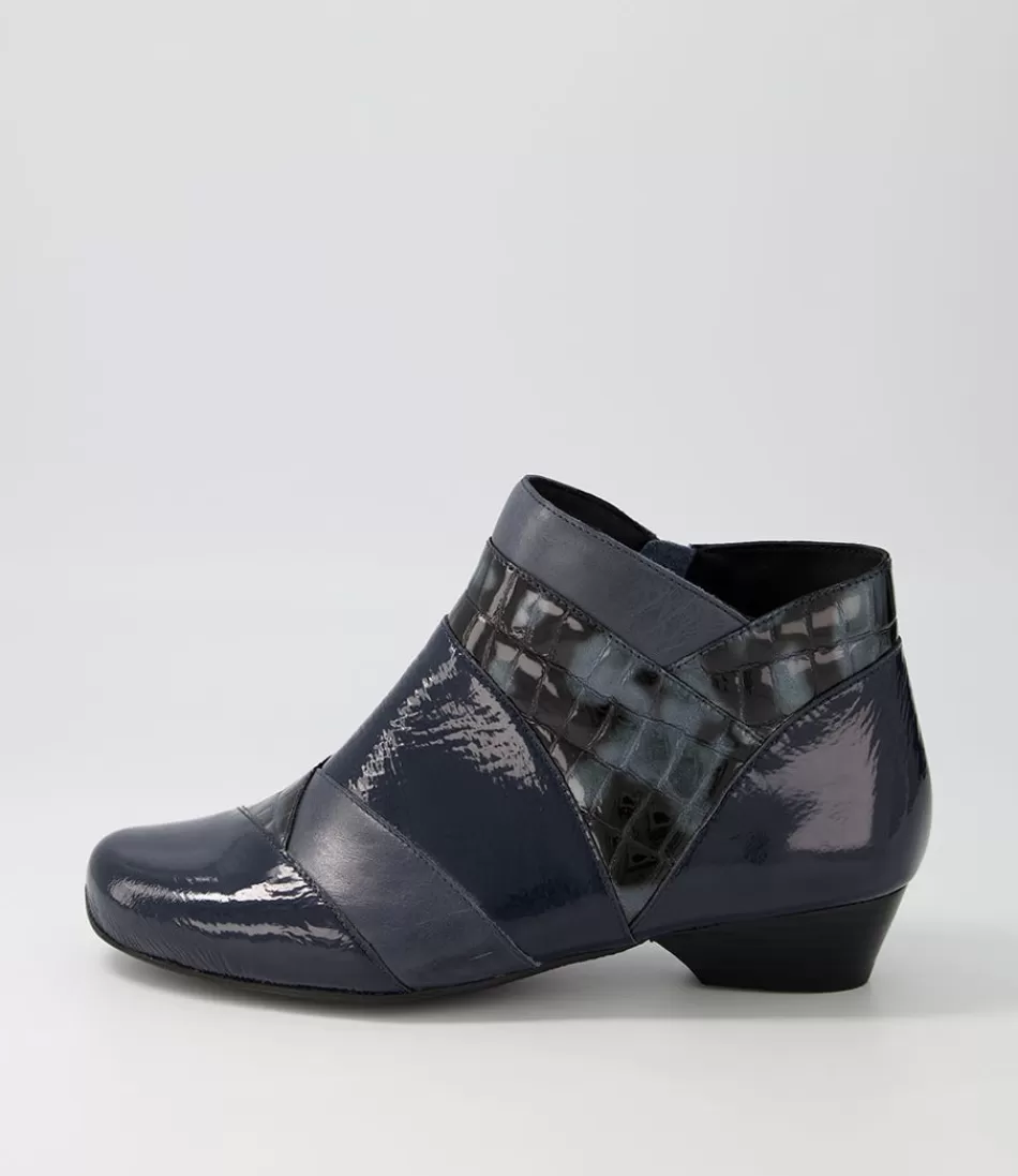 Women ZIERA Boots<Canton Xw Navy Mix Ankle Boots