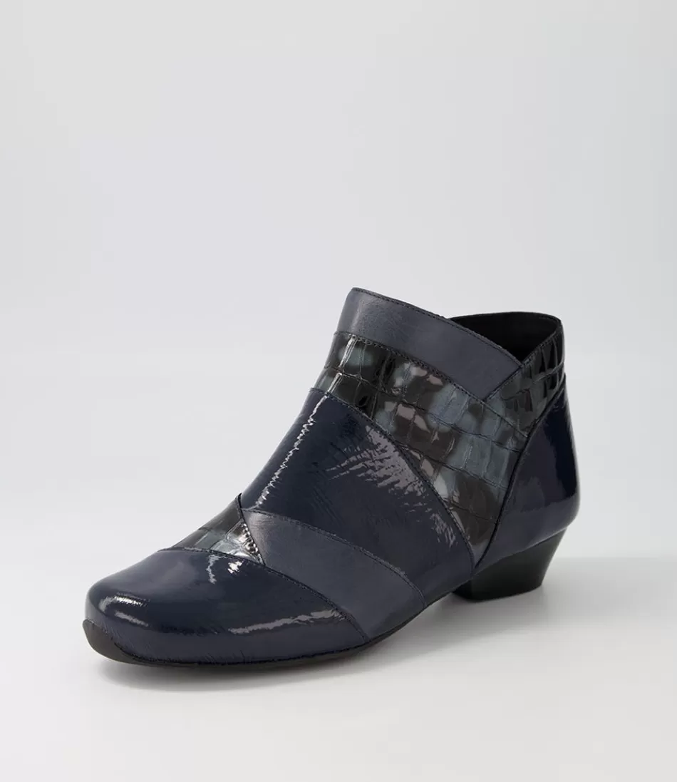 Women ZIERA Boots<Canton Xw Navy Mix Ankle Boots