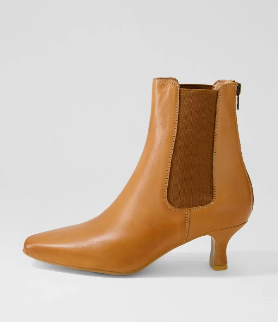 Women DJANGO & JULIETTE Boots<Capeyas Tan Leather Ankle Boots