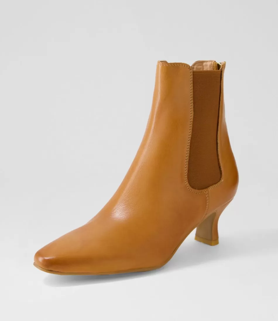 Women DJANGO & JULIETTE Boots<Capeyas Tan Leather Ankle Boots