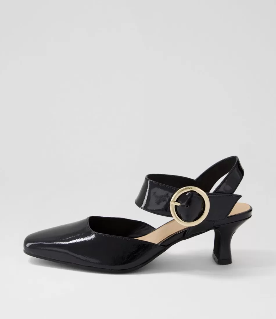 Women DJANGO & JULIETTE Heels<Caris Black Patent Leather Heels