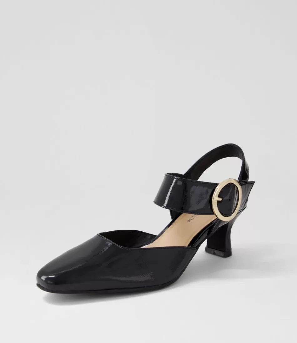 Women DJANGO & JULIETTE Heels<Caris Black Patent Leather Heels