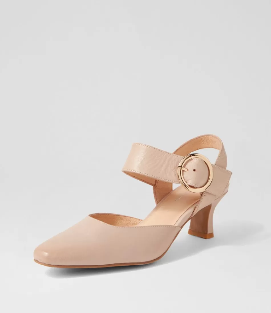 Women DJANGO & JULIETTE Heels<Caris Cafe Leather Heels