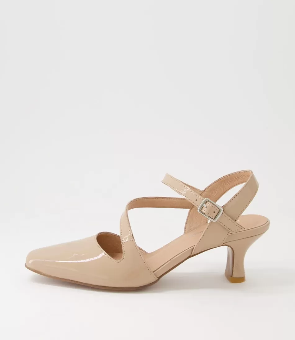 Women DJANGO & JULIETTE Heels<Charissa Camel Patent Leather Heels