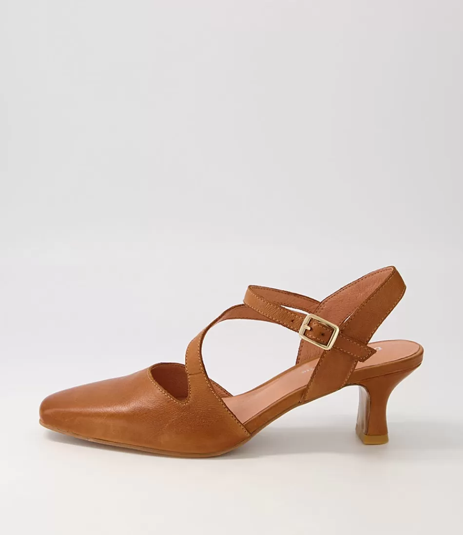 Women DJANGO & JULIETTE Heels<Charissa Tan Leather Heels