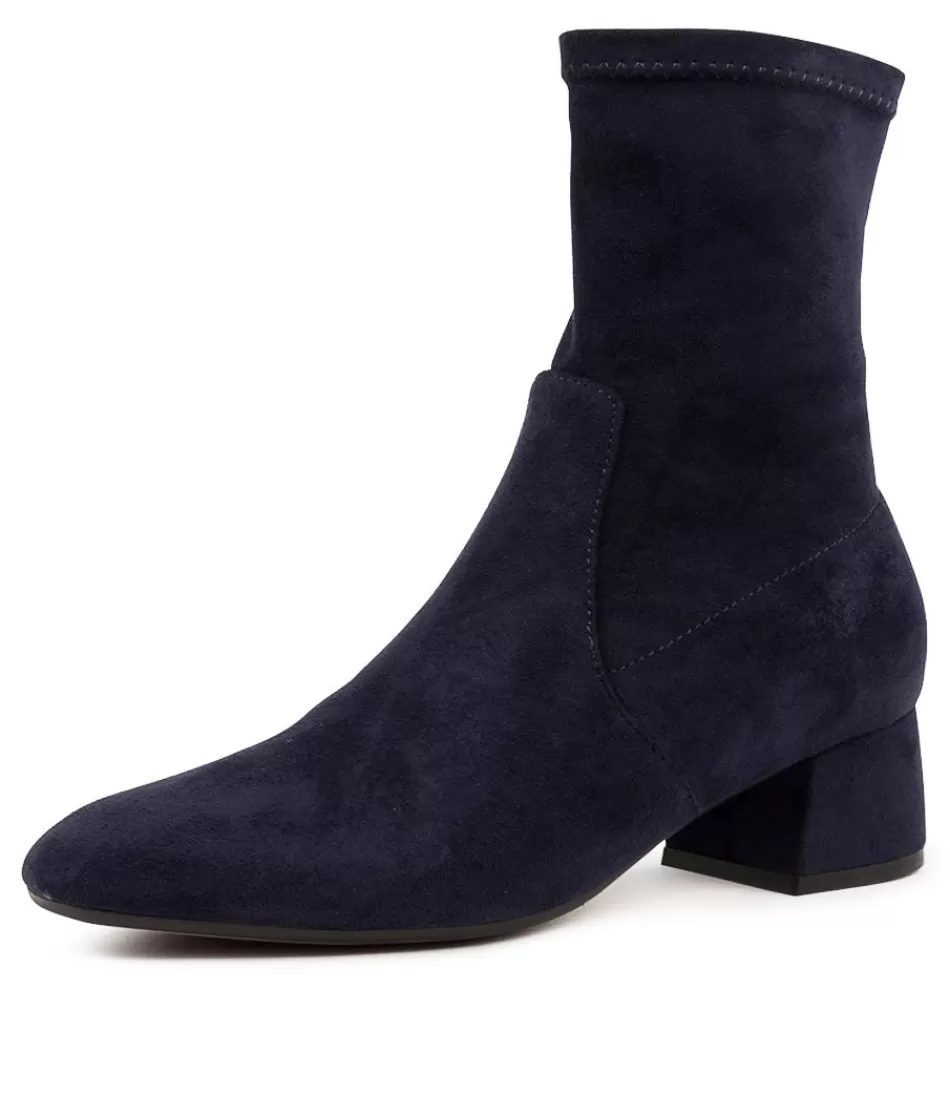 Women DJANGO & JULIETTE Boots<Checkie Dj Navy Stretch Microsuede