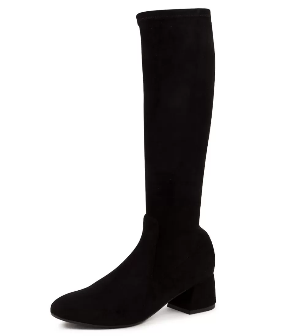 Women DJANGO & JULIETTE Boots<Chevy Black Stretch Micro