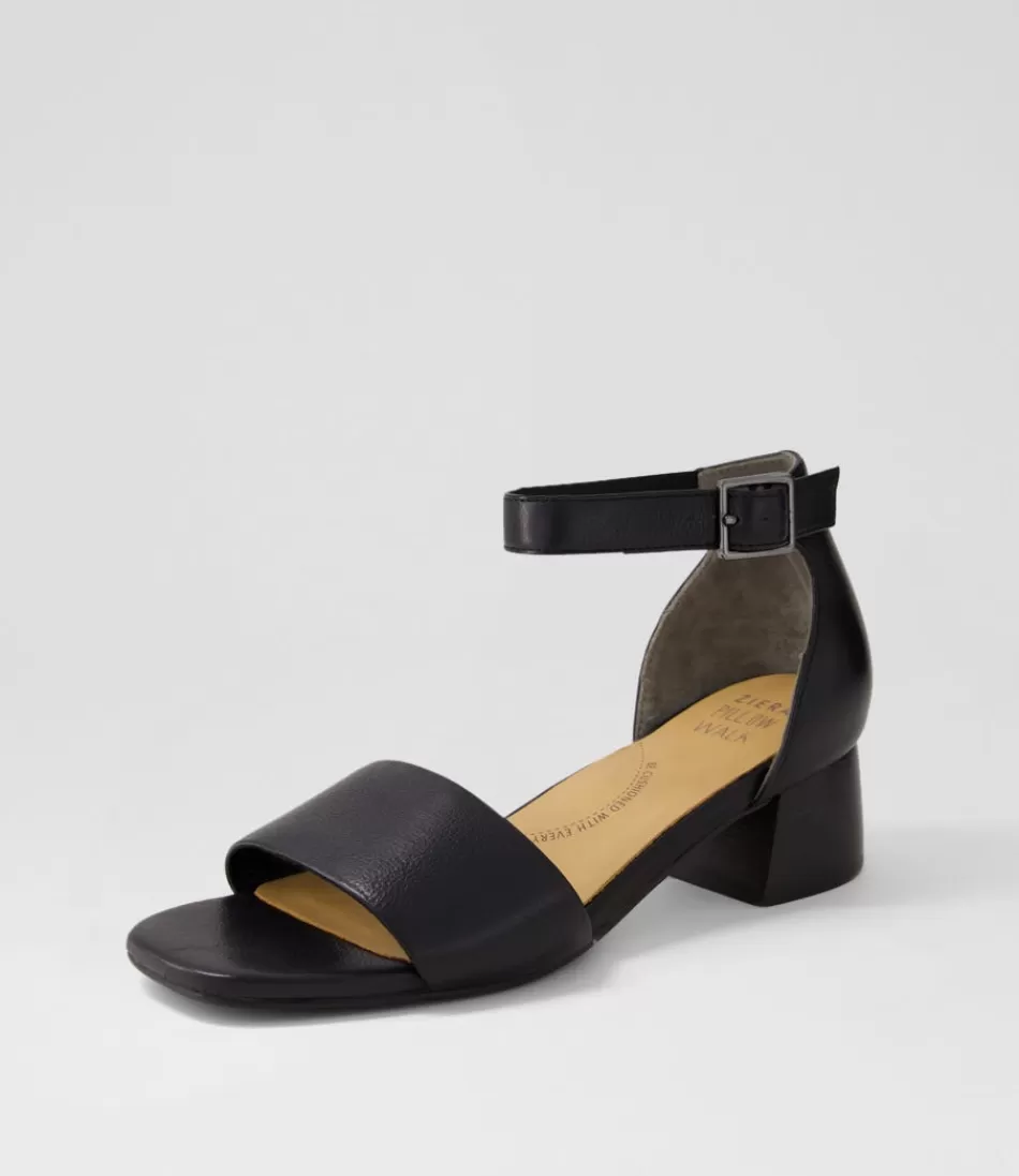 Women ZIERA Heels<Clairest W Black Leather Sandals