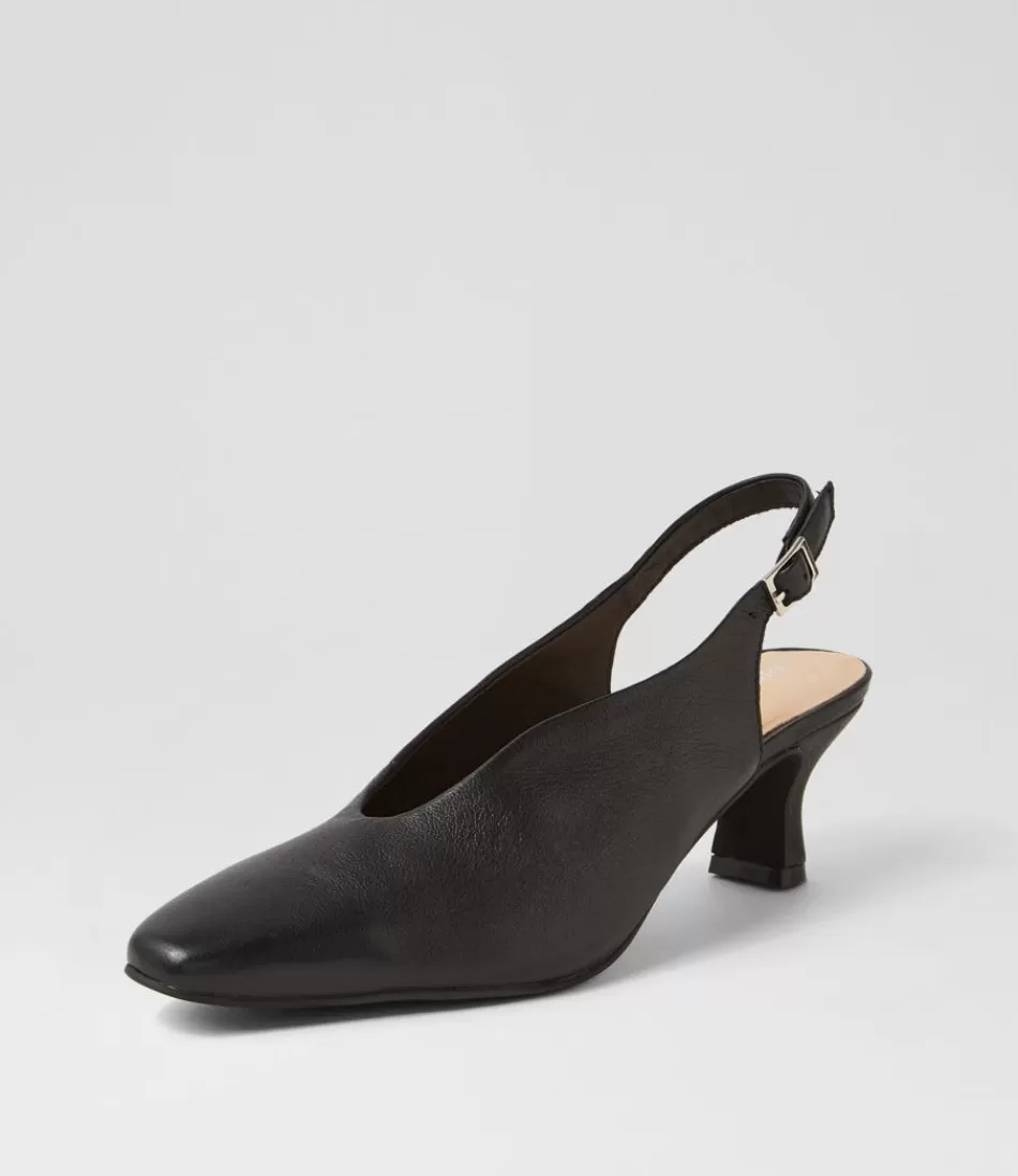 Women DJANGO & JULIETTE Heels<Congon Black Leather Heels