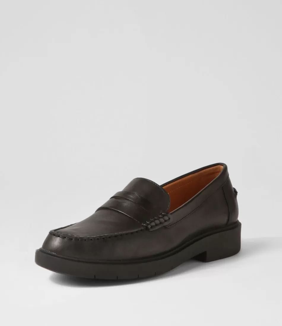 Women GEOX Loafers<D Spherica Ec1 A Black Leather Loafers