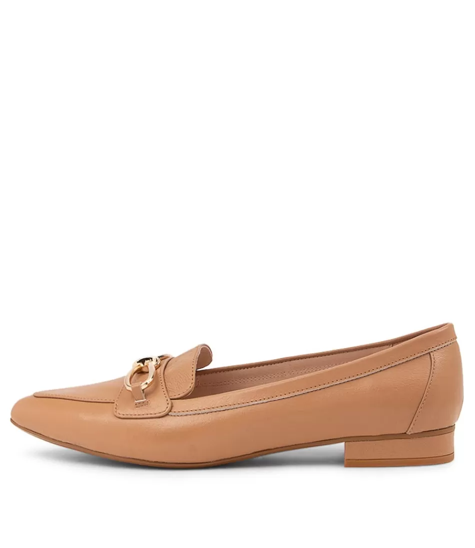 Women DIANA FERRARI Loafers<Dae Light Camel Leather Ballet Flats