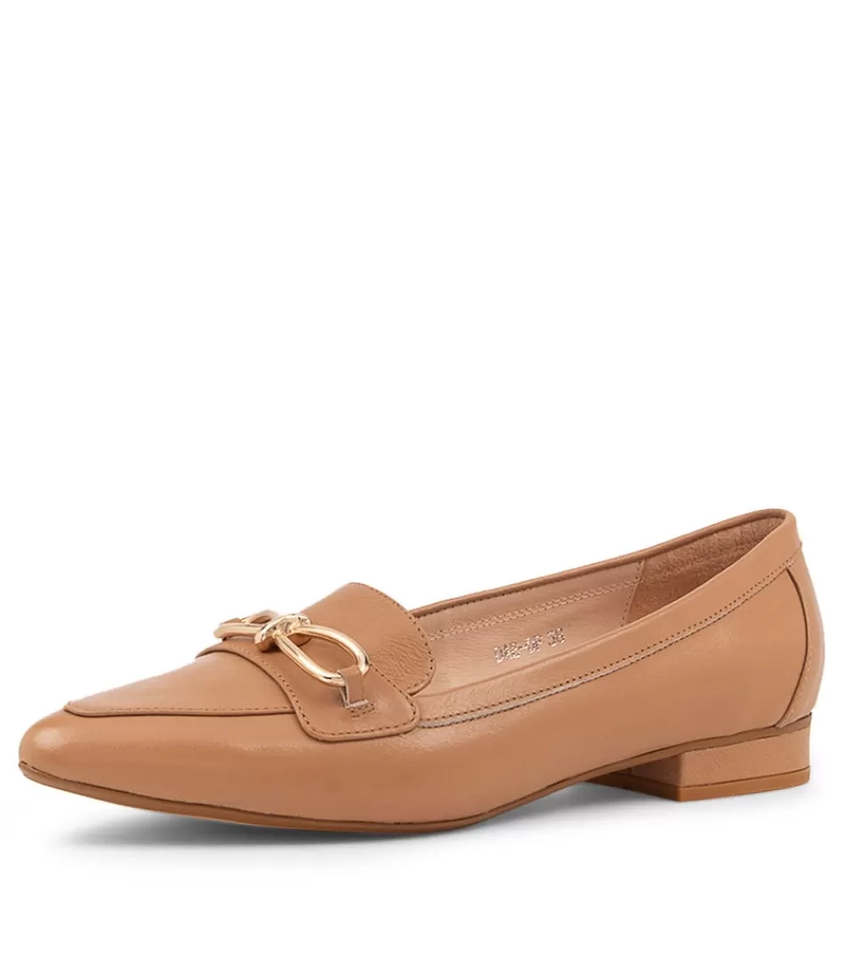 Women DIANA FERRARI Loafers<Dae Light Camel Leather Ballet Flats