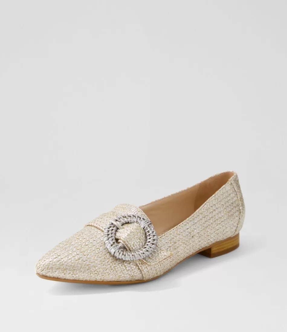 Women DIANA FERRARI Loafers<Denira Silver Wash Woven Loafers