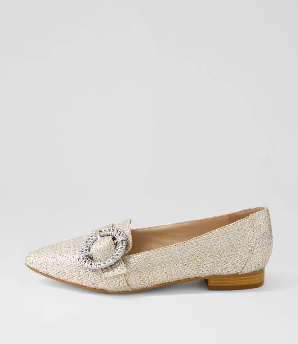 Women DIANA FERRARI Loafers<Denira Silver Wash Woven Loafers