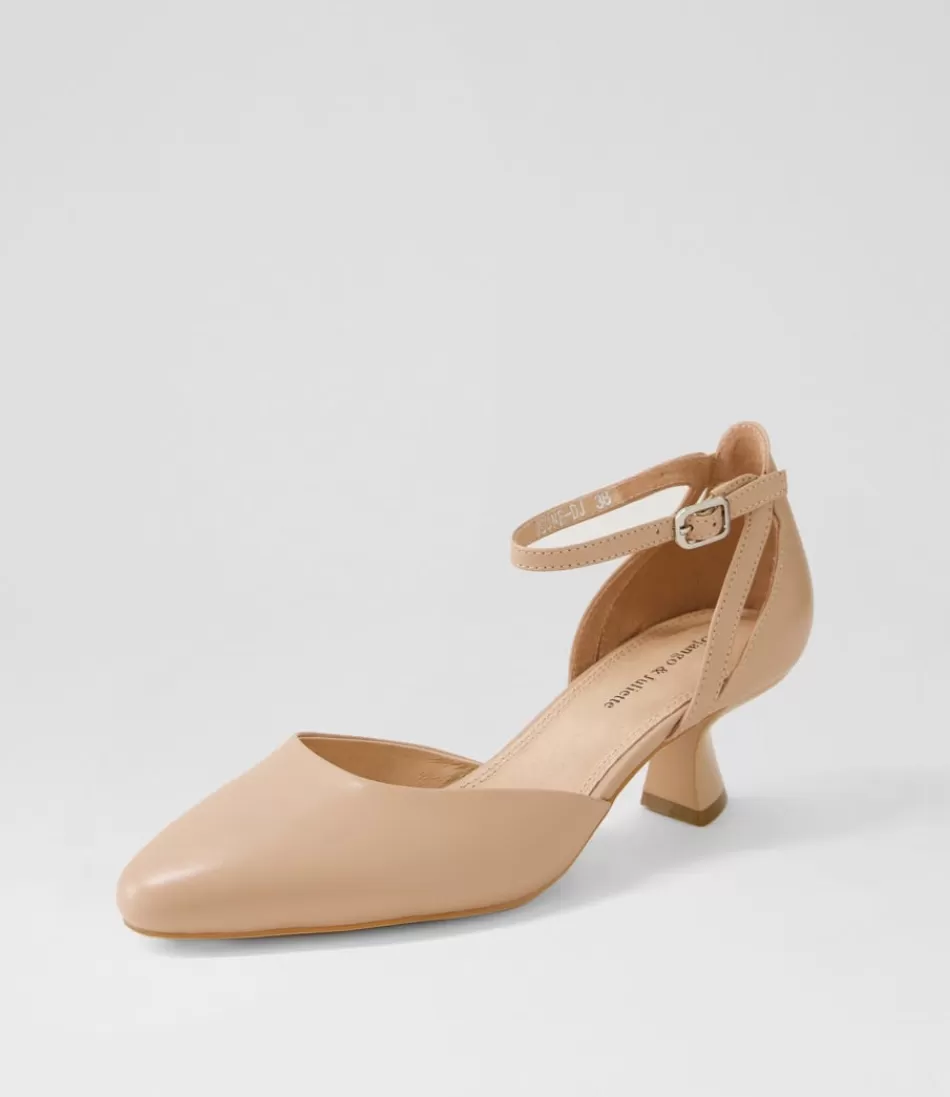 Women DJANGO & JULIETTE Heels<Deone Dark Nude Leather Heels