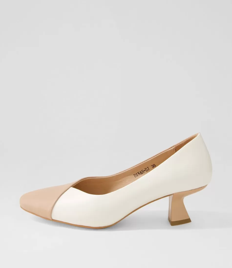 Women DJANGO & JULIETTE Heels<Dinah Dark Nude Ivory Leather Heels