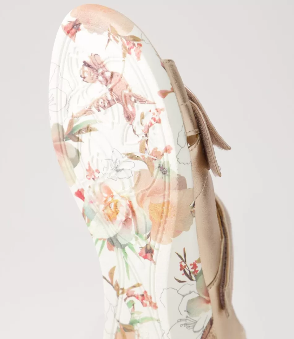 Women ZIERA Comfort<Disco W Pale Rose Gold Blush Floral Leather Sandals