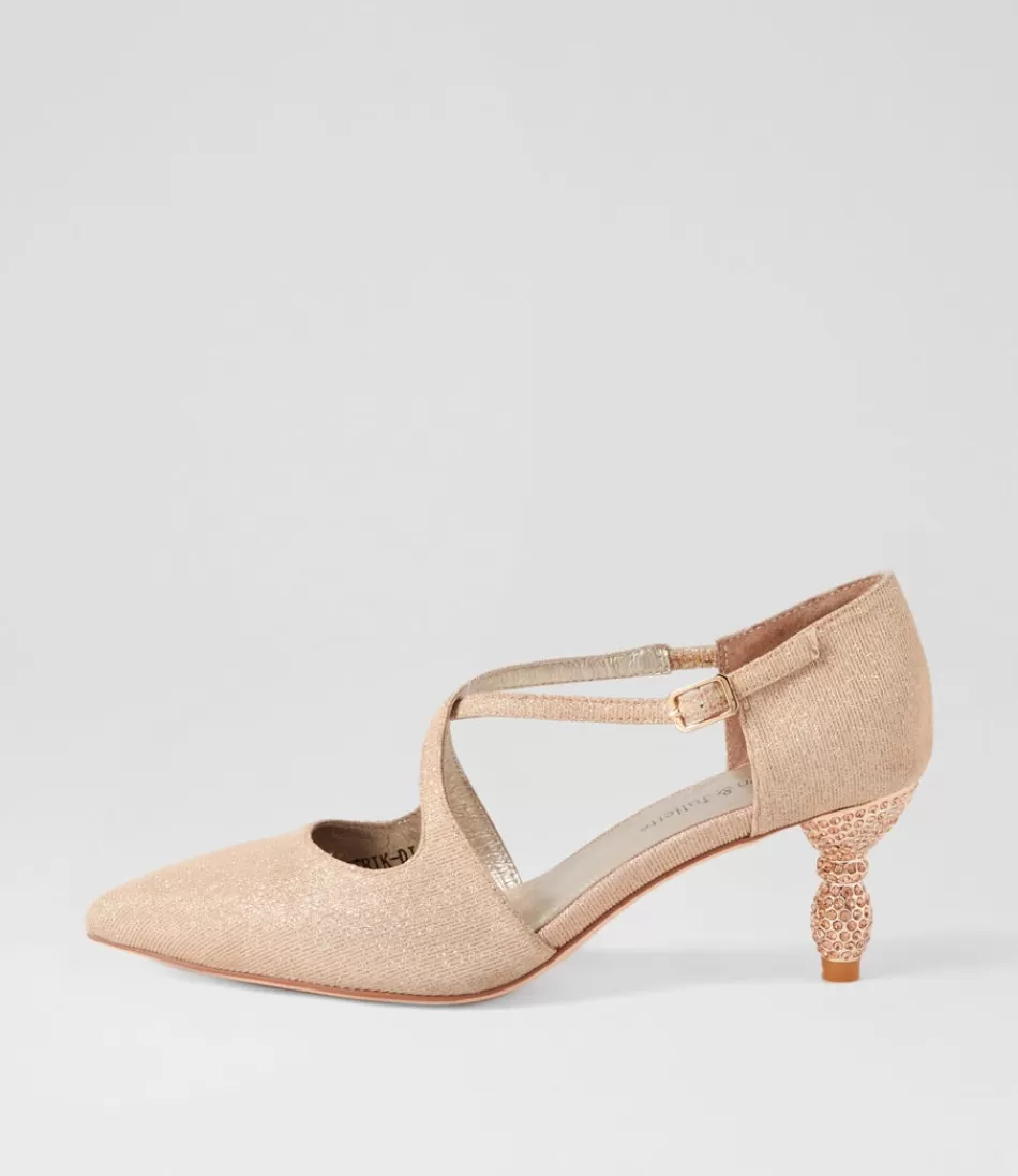 Women DJANGO & JULIETTE Heels<Electrik Champagne Sparkle Fabric Heels