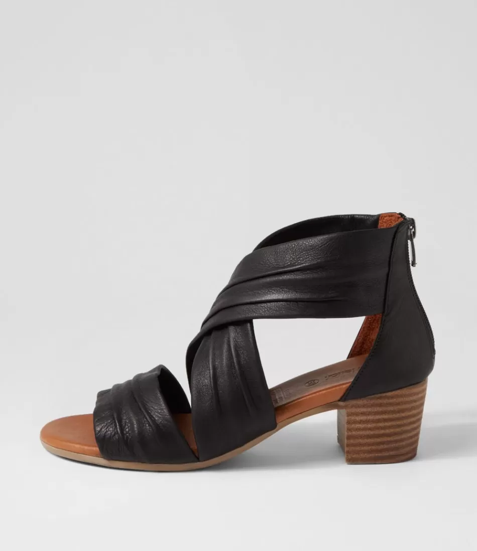 Women DIANA FERRARI Heels<Enko Black Leather Sandals