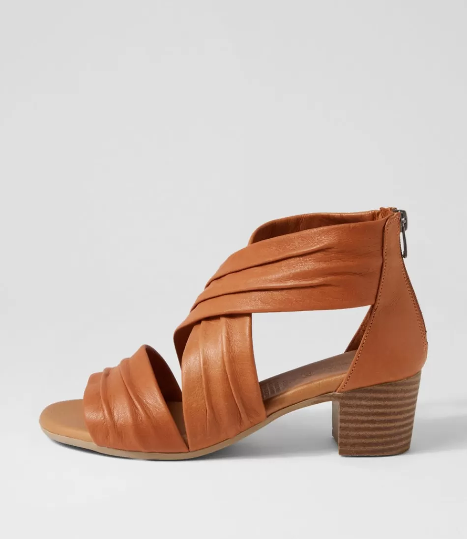 Women DIANA FERRARI Heels<Enko Tan Leather Sandals