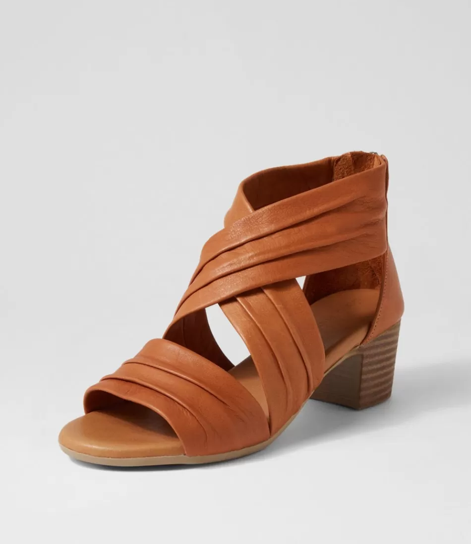 Women DIANA FERRARI Heels<Enko Tan Leather Sandals