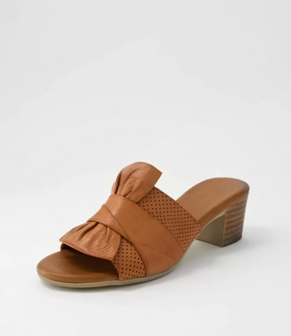 Women DIANA FERRARI Heels<Enom Tan Leather Sandals