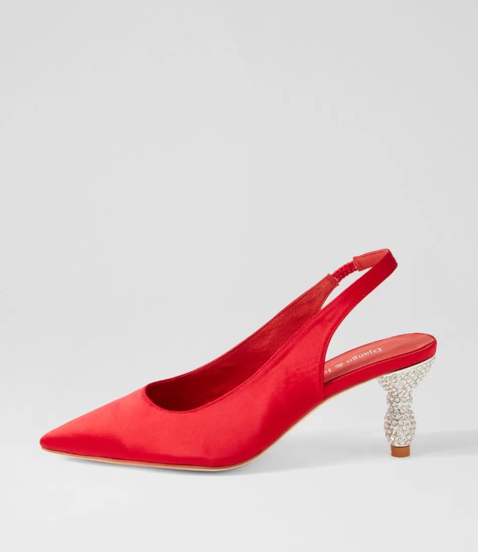 Women DJANGO & JULIETTE Heels<Espen Red Satin Heels