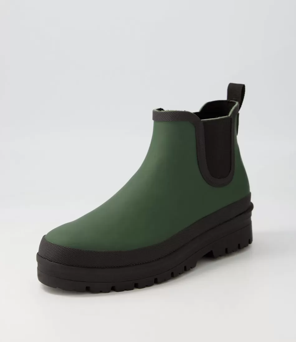 Women DIANA FERRARI Boots<Everlane Olive Black Gumboots