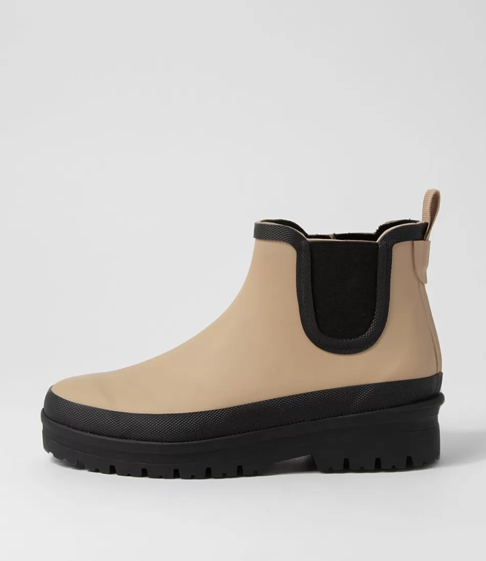 Women DIANA FERRARI Boots<Everlane Taupe Black Gumboot Ankle Boots