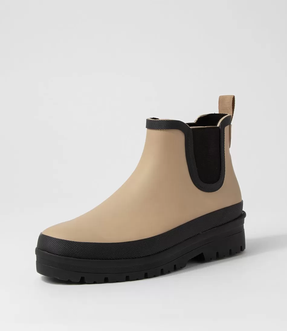 Women DIANA FERRARI Boots<Everlane Taupe Black Gumboot Ankle Boots