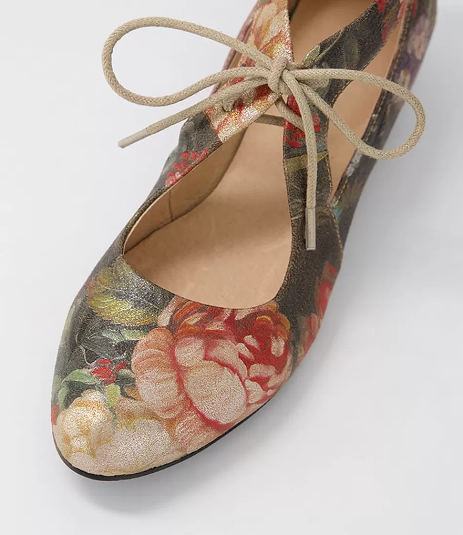 Women DJANGO & JULIETTE Flats<Ewing Vintage Metal Floral Leather Flat Shoes