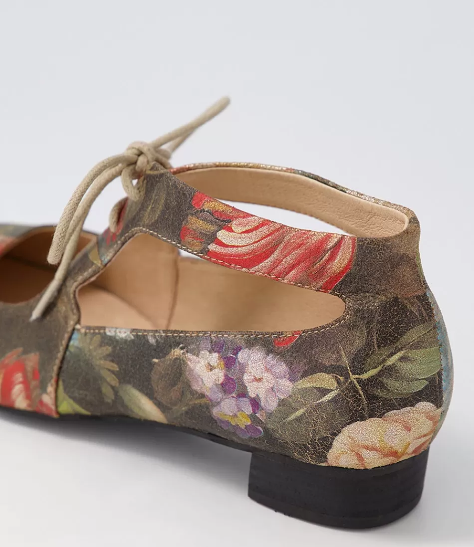 Women DJANGO & JULIETTE Flats<Ewing Vintage Metal Floral Leather Flat Shoes