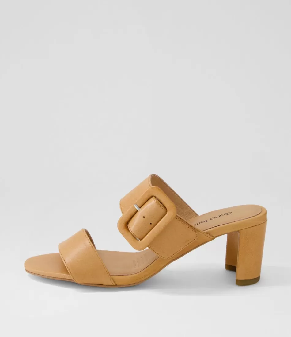 Women DIANA FERRARI Heels<Feebies Dark Tan Leather Sandals