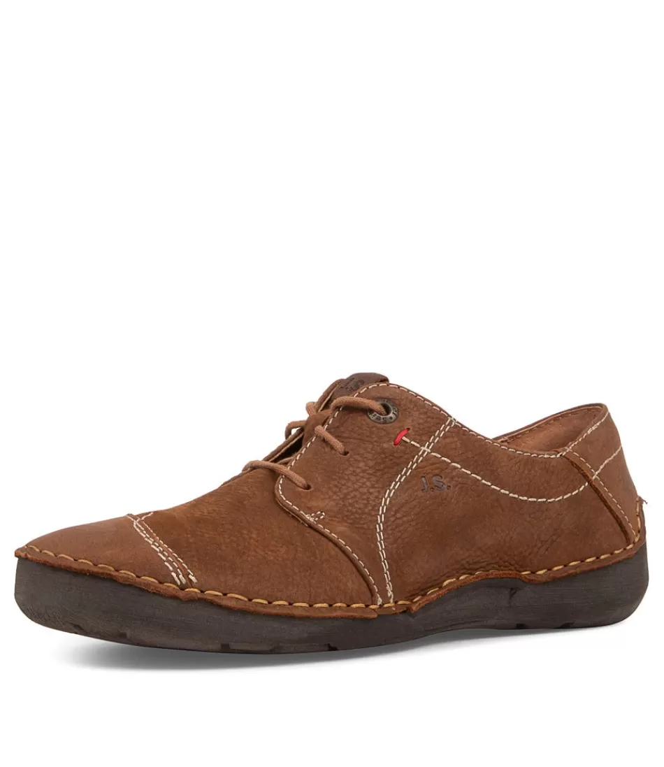 Women JOSEF SEIBEL Comfort<Fergey 20 Castagne Leather Sneakers