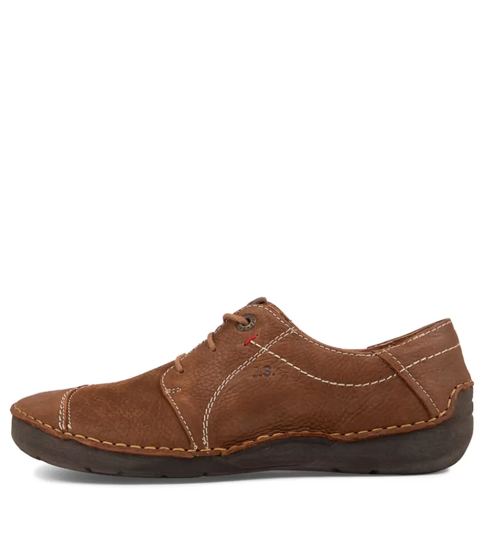Women JOSEF SEIBEL Comfort<Fergey 20 Castagne Leather Sneakers